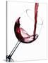 Pouring Red Wine into Wine Glass-Steve Lupton-Stretched Canvas