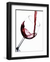 Pouring Red Wine into Wine Glass-Steve Lupton-Framed Premium Photographic Print