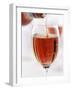 Pouring Rose Wine into Wine Glass-Joff Lee-Framed Photographic Print