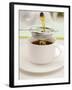 Pouring Tea Through a Tea Strainer-Winfried Heinze-Framed Photographic Print