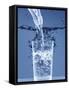 Pouring Water from a Bottle into a Glass-Petr Gross-Framed Stretched Canvas