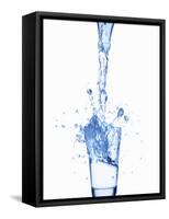 Pouring Water from a Bottle into a Glass-Kr?ger and Gross-Framed Stretched Canvas
