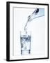 Pouring Water from a Bottle into a Glass-Petr Gross-Framed Photographic Print