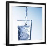 Pouring Water into a Glass-Kai Schwabe-Framed Photographic Print