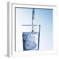 Pouring Water into a Glass-Kai Schwabe-Framed Photographic Print