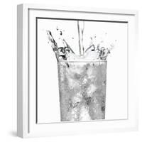 Pouring Water into a Glass-Paul Williams-Framed Photographic Print