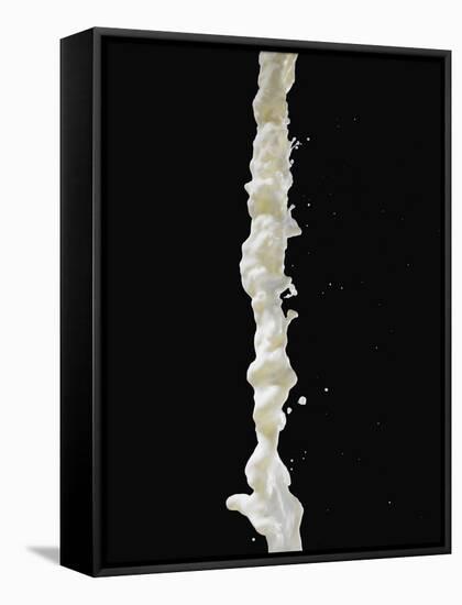 Pouring White Liquid-null-Framed Stretched Canvas