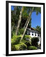 Pousada and Palms, Pousada Picinguaba, Costa Verde, South of Rio, Brazil, South America-Upperhall-Framed Photographic Print