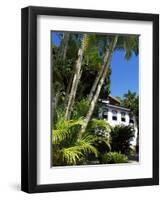 Pousada and Palms, Pousada Picinguaba, Costa Verde, South of Rio, Brazil, South America-Upperhall-Framed Photographic Print