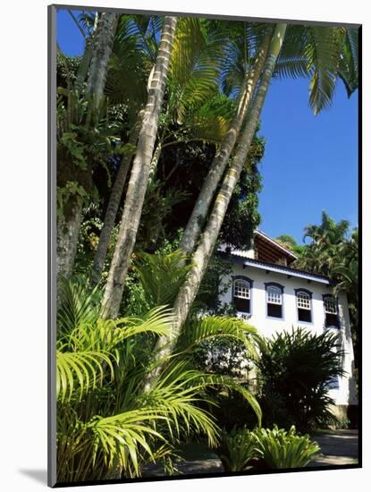 Pousada and Palms, Pousada Picinguaba, Costa Verde, South of Rio, Brazil, South America-Upperhall-Mounted Photographic Print