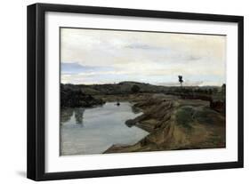 Poussin's Walk, the Roman Campagna, 1826-1828-Jean-Baptiste-Camille Corot-Framed Giclee Print