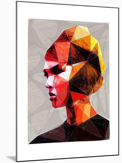 Pouting Girl With Hair Clip-Enrico Varrasso-Mounted Art Print