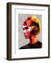 Pouting Girl With Hair Clip-Enrico Varrasso-Framed Art Print