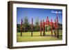 Pouwhenua (Maori Totem Poles Telling a Story), Waitangi Treaty Grounds, Bay of Islands-Matthew Williams-Ellis-Framed Photographic Print