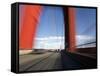 Pov Driving across the Golden Gate Bridge, California, United States of America, North America-Gavin Hellier-Framed Stretched Canvas