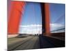 Pov Driving across the Golden Gate Bridge, California, United States of America, North America-Gavin Hellier-Mounted Photographic Print