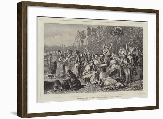 Poverty Out of Town, Hop-Pickers in the Fields-Matthew White Ridley-Framed Giclee Print