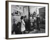 Poverty Stricken Family Huddling Around a Wood Stove in Their Home-John Dominis-Framed Photographic Print