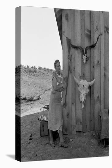 Poverty with Rife and Cattle Skulls-Dorothea Lange-Stretched Canvas