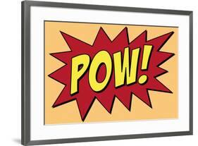 Pow Comic Pop-Art-null-Framed Art Print