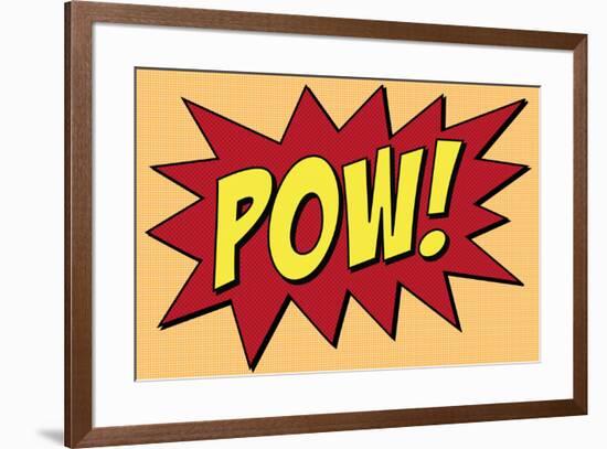 Pow Comic Pop-Art-null-Framed Art Print