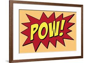 Pow Comic Pop-Art-null-Framed Art Print