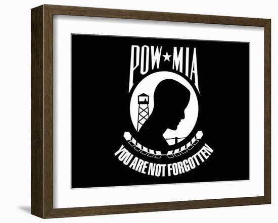 Pow-Mia Flag-Stocktrek Images-Framed Photographic Print