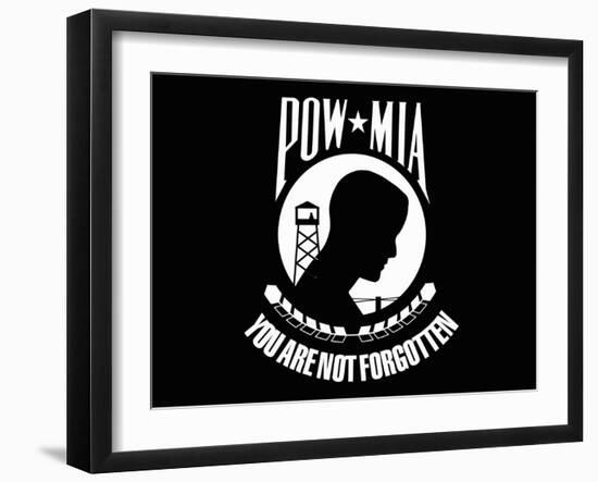 Pow-Mia Flag-Stocktrek Images-Framed Photographic Print
