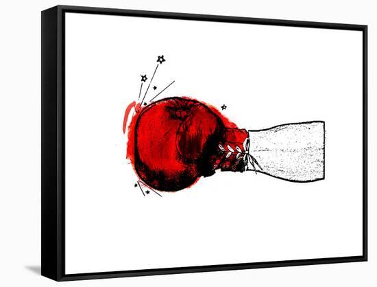 Pow-Alex Cherry-Framed Stretched Canvas