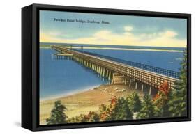 Powder Point Bridge, Duxbury, Mass.-null-Framed Stretched Canvas