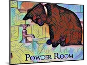 Powder Room Cat on Bathroom Sink-sylvia pimental-Mounted Art Print