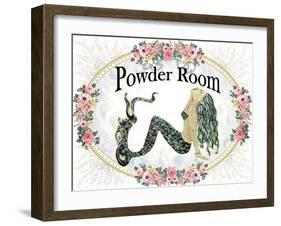 Powder Room Lovely Mermaid-sylvia pimental-Framed Art Print