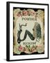 Powder Room Mermaid with Vintage Roses-sylvia pimental-Framed Art Print