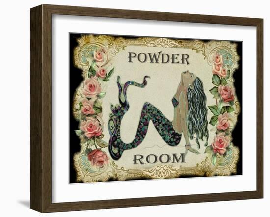 Powder Room Mermaid-sylvia pimental-Framed Art Print