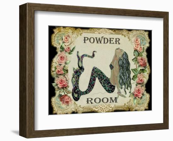 Powder Room Mermaid-sylvia pimental-Framed Art Print