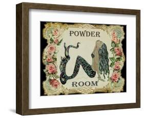 Powder Room Mermaid-sylvia pimental-Framed Art Print