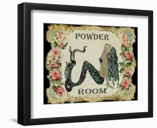 Powder Room Mermaid-sylvia pimental-Framed Art Print