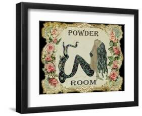 Powder Room Mermaid-sylvia pimental-Framed Art Print