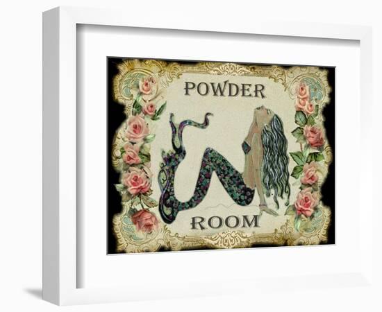 Powder Room Mermaid-sylvia pimental-Framed Art Print