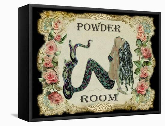 Powder Room Mermaid-sylvia pimental-Framed Stretched Canvas