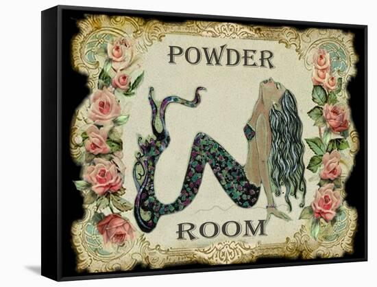 Powder Room Mermaid-sylvia pimental-Framed Stretched Canvas