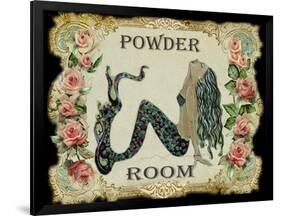 Powder Room Mermaid-sylvia pimental-Framed Art Print