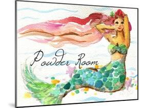 Powder Room Red Hair Mermaid-sylvia pimental-Mounted Art Print