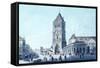 Powder Tower and Prikopy Street-Vincenc Morstadt-Framed Stretched Canvas