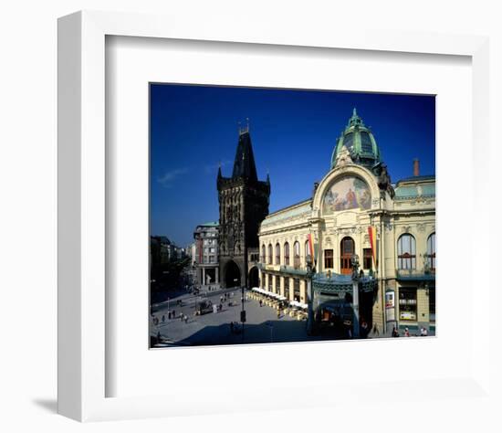 Powder Tower, Municipal House, Prague, Central Bohemia, Central Bohemia, Czech Republic-null-Framed Art Print