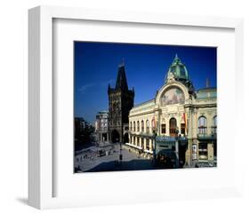 Powder Tower, Municipal House, Prague, Central Bohemia, Central Bohemia, Czech Republic-null-Framed Art Print