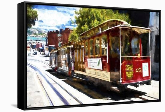 Powell and Market Cable Car-Philippe Hugonnard-Framed Stretched Canvas