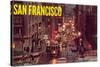 Powell Street at Night, San Francisco, California-null-Stretched Canvas