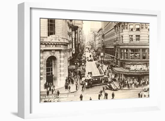 Powell Street, Cable Car, San Francisco, California, Photo-null-Framed Art Print