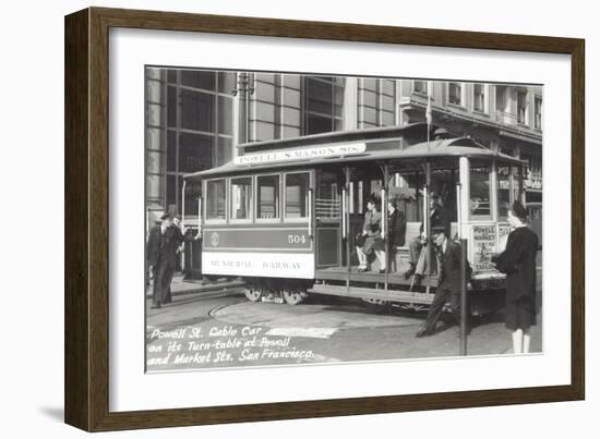 Powell Street Cable Car, San Francisco, California-null-Framed Art Print